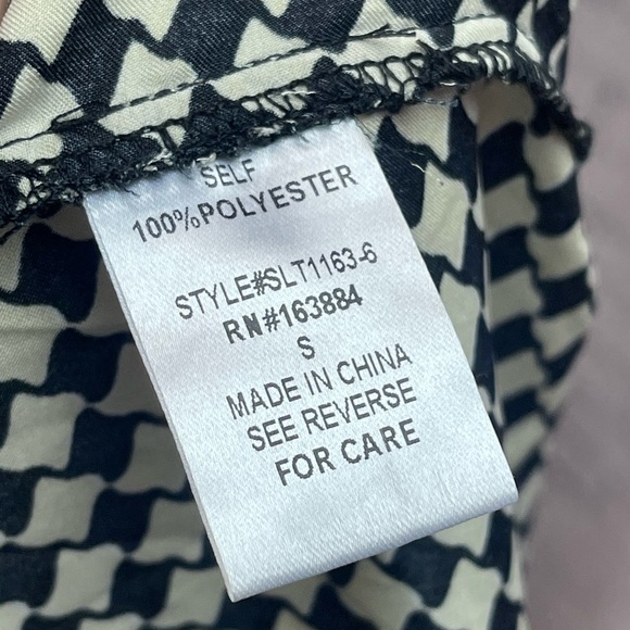 Sweet Lemon size small houndstooth check black and cream shirt dress - Picture 6 of 6